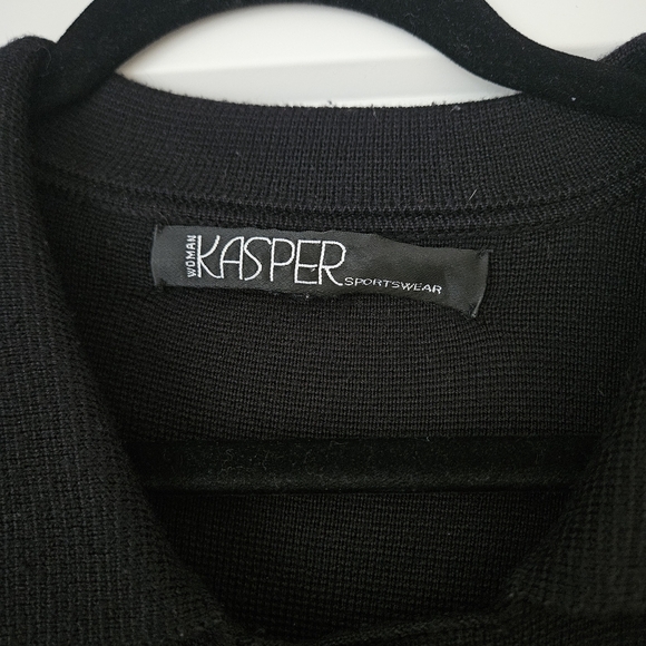 Kasper Women's Black Cardigan Sweater - Picture 2 of 4